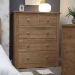 Torino Contemporary Oak WIDE 2 Over 3 Drawer Chest